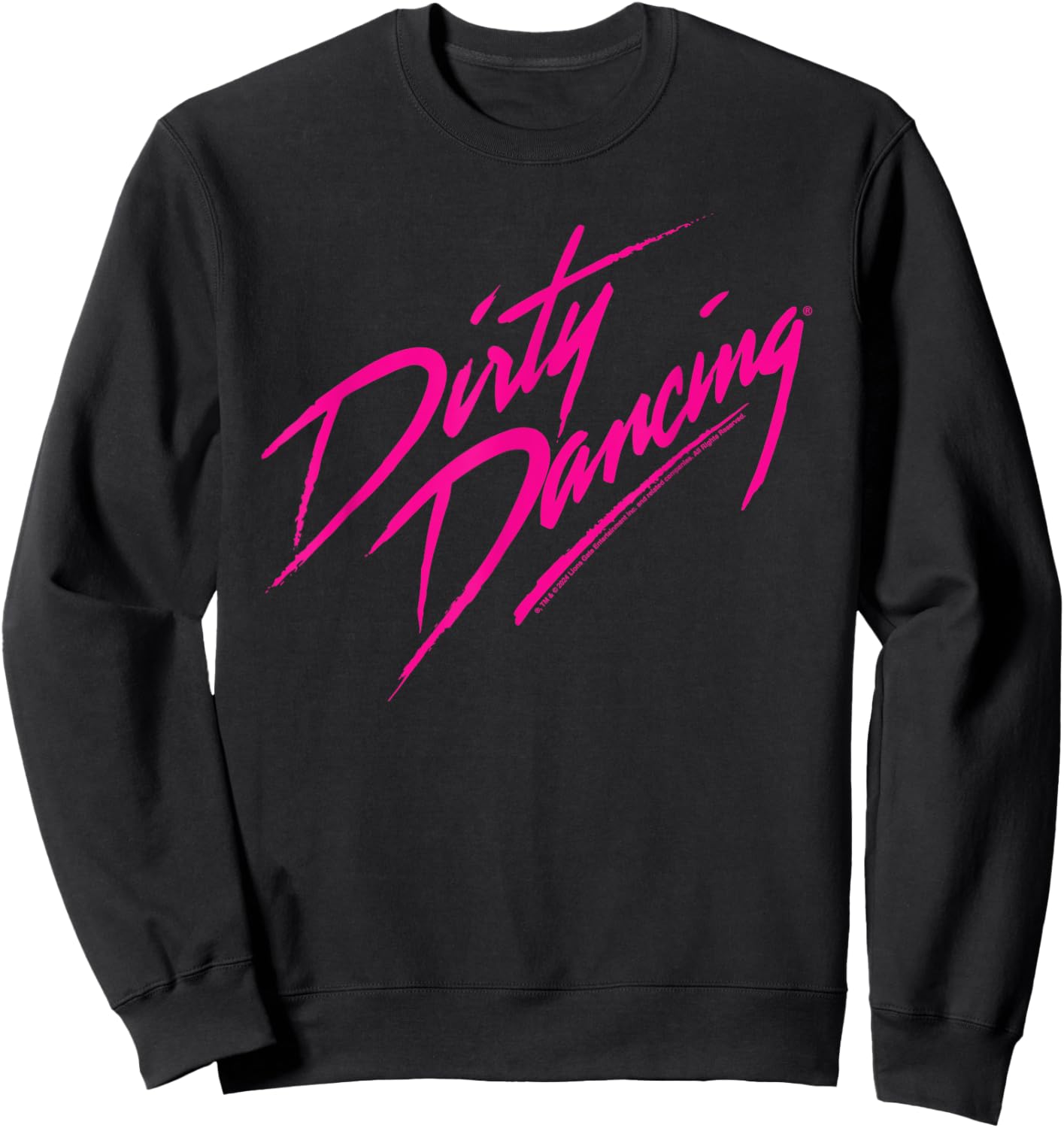 Dirty Dancing Classic Hot Pink Text Movie Logo Sweatshirt - Sweatshirt | Black