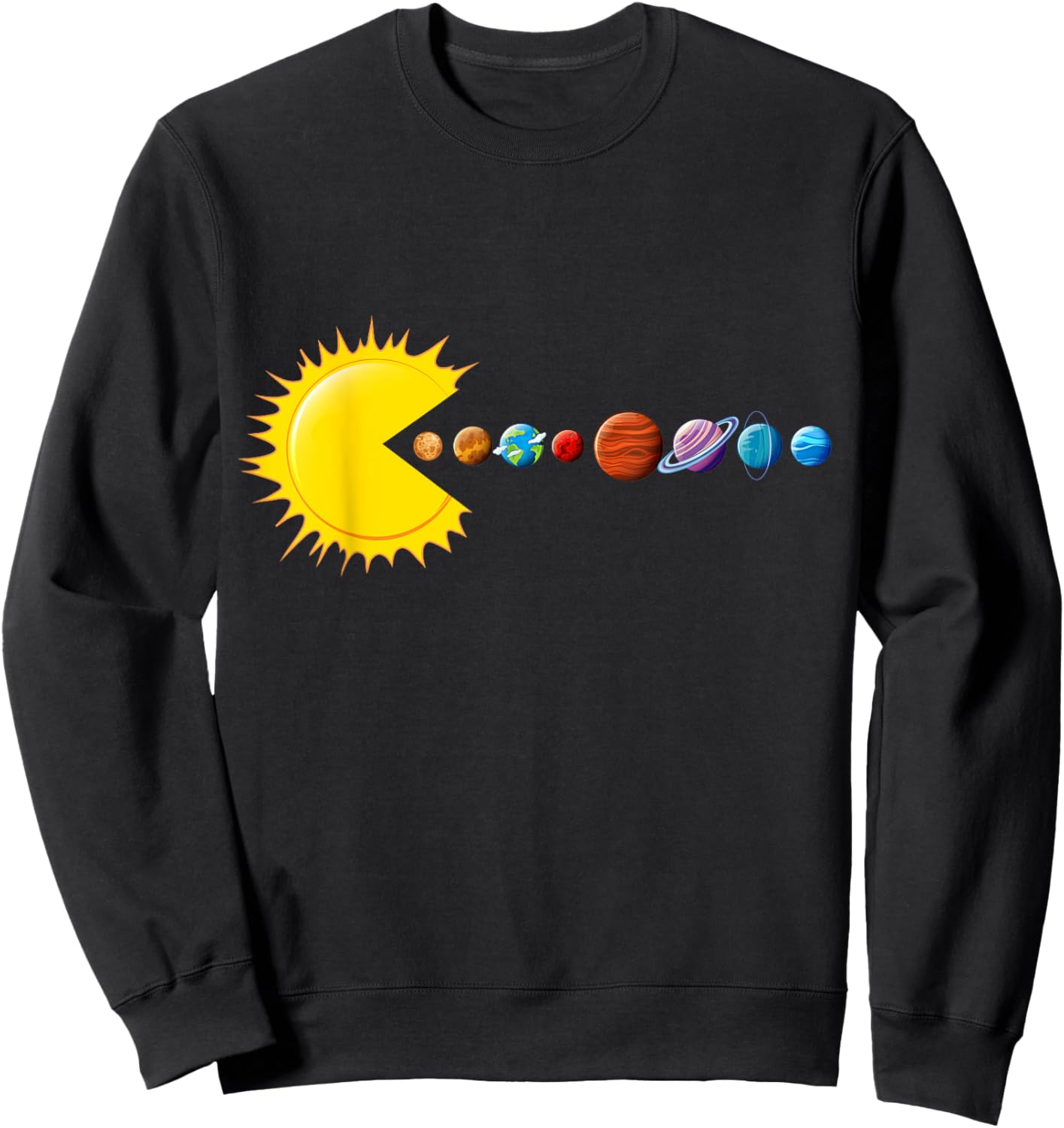 Funny Solar System - Astronauts Space Video Games Sweatshirt - Sweatshirt | Black