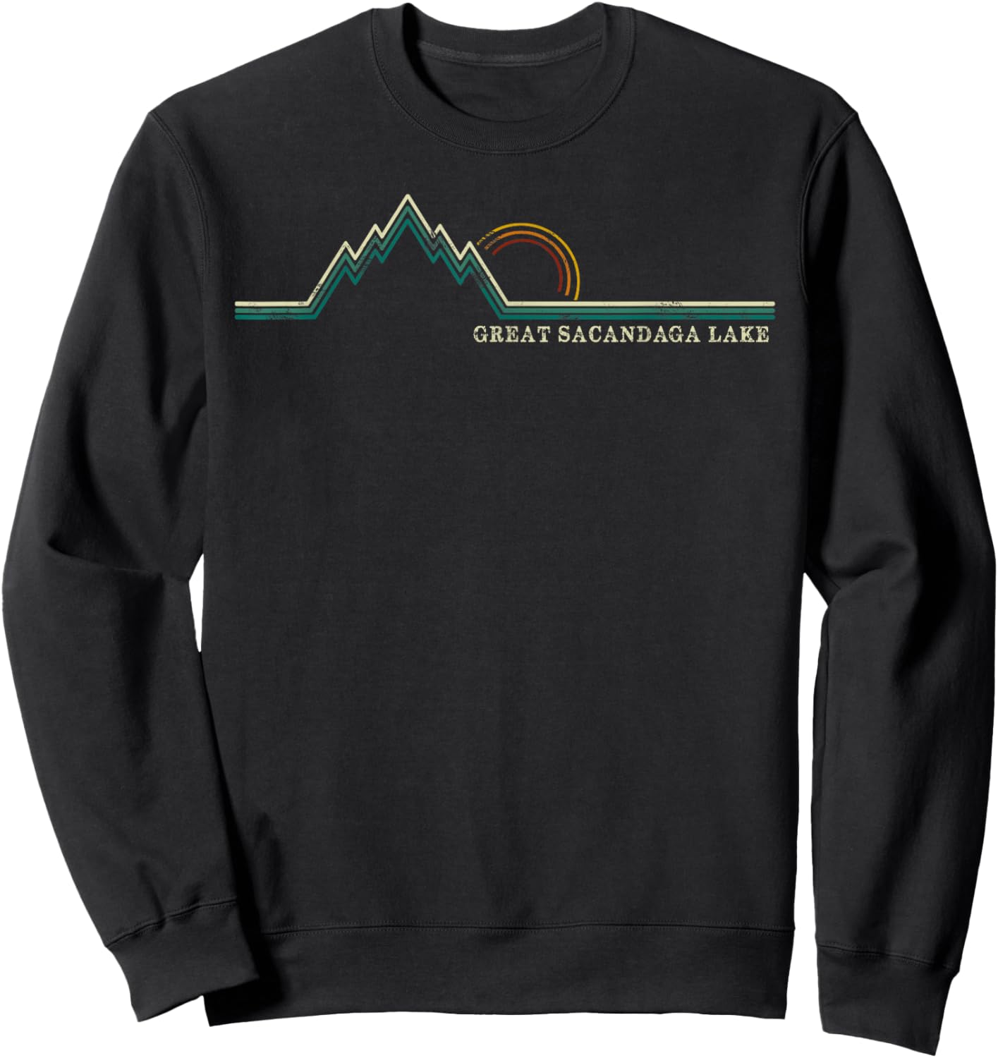 Great Sacandaga Lake, New York summer swimming boating Sweatshirt - Sweatshirt | Black