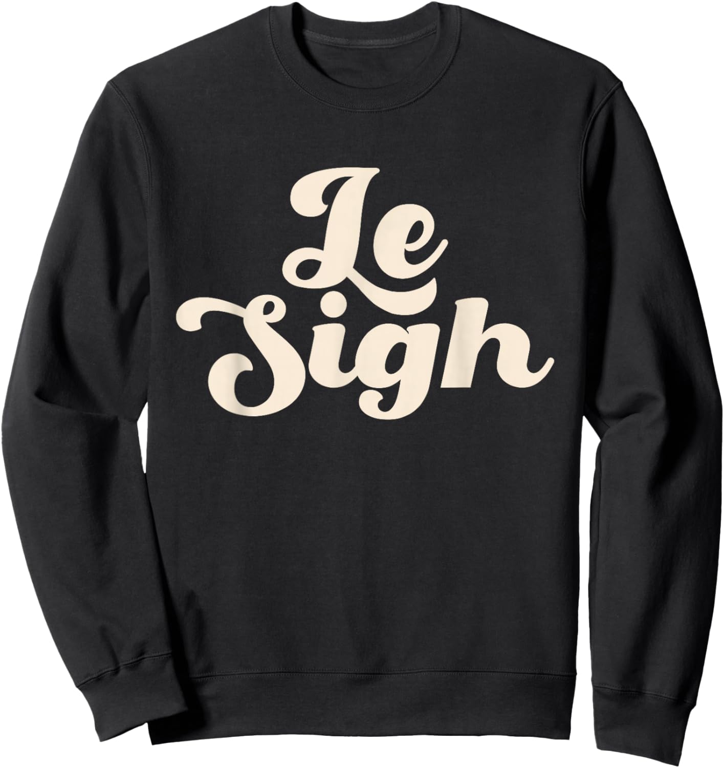 Le Sigh Minimalist Casual Sweatshirt - Sweatshirt | Black