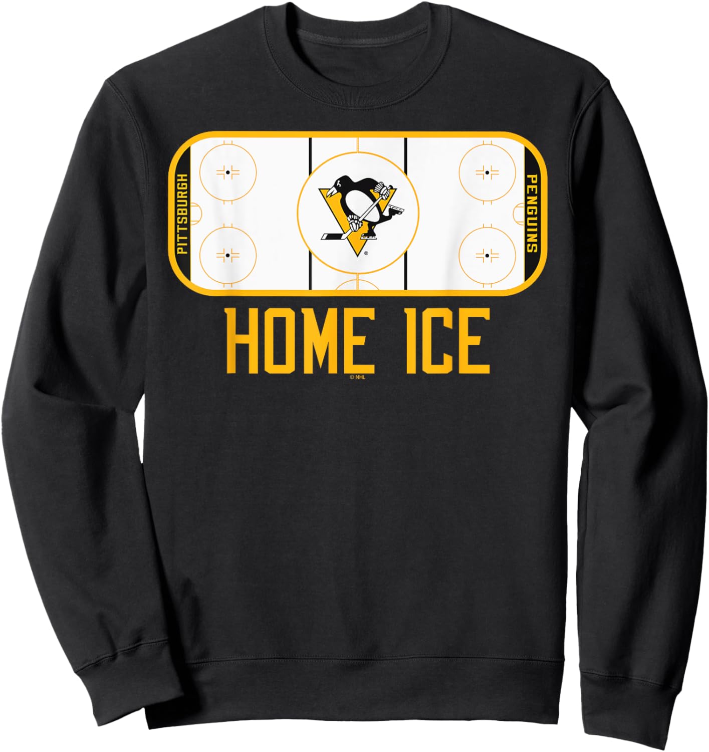 Pittsburgh Penguins Home Ice Dark Heather Sweatshirt - Sweatshirt | Black