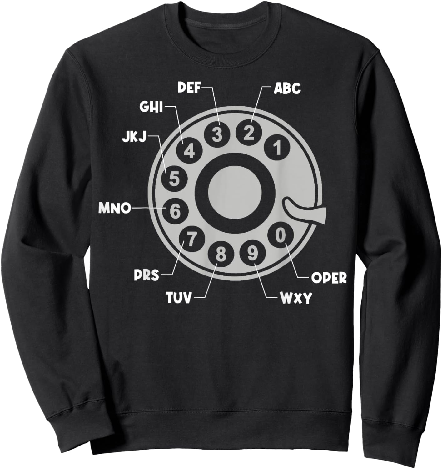 Vintage Retro Rotary Dial Telephone Sweatshirt - Sweatshirt | Black
