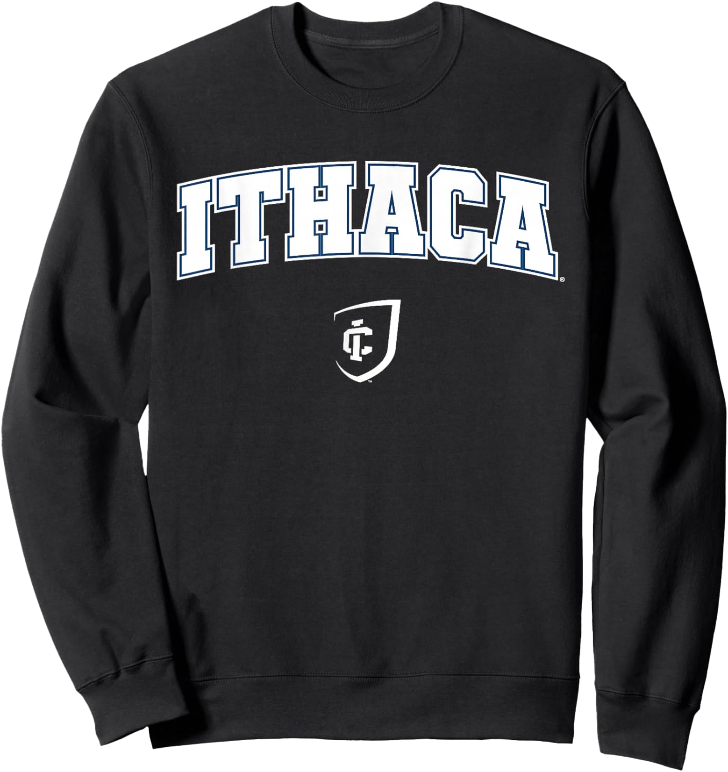 Ithaca College Bombers Arch Logo Sweatshirt - Sweatshirt | Black