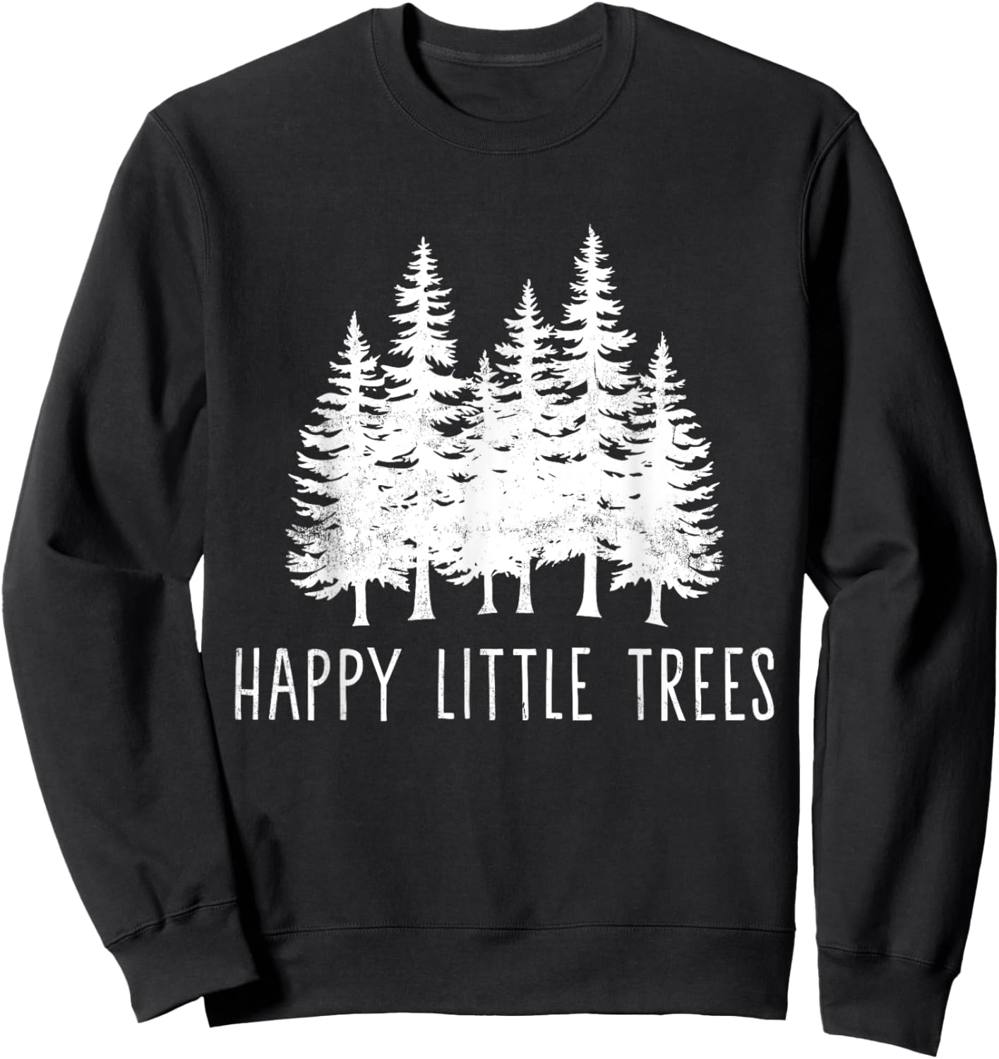 Happy Little Classic Adorable Costume Forest Lovers Tree Sweatshirt - Sweatshirt | Black