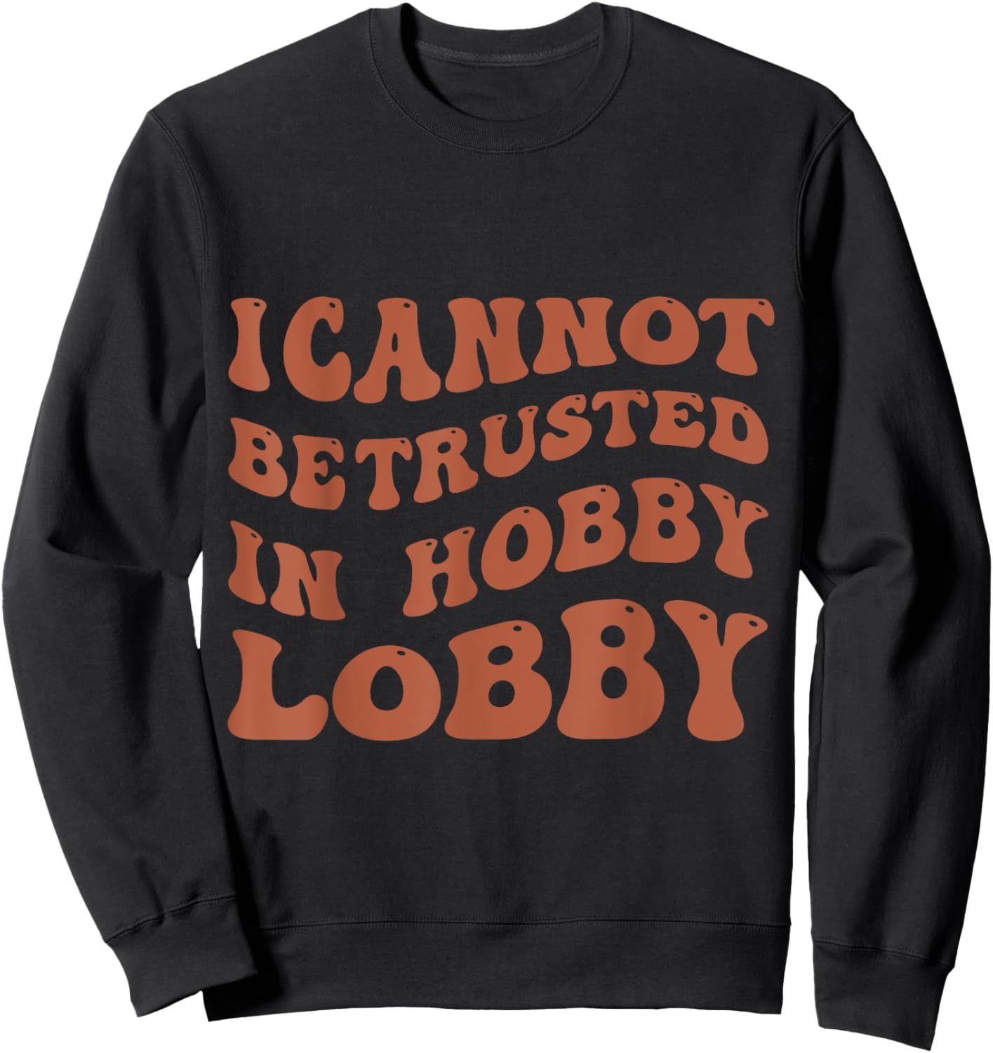 I Cannot Be Trusted In Hobby Lobby Sweatshirt - Sweatshirt | Black