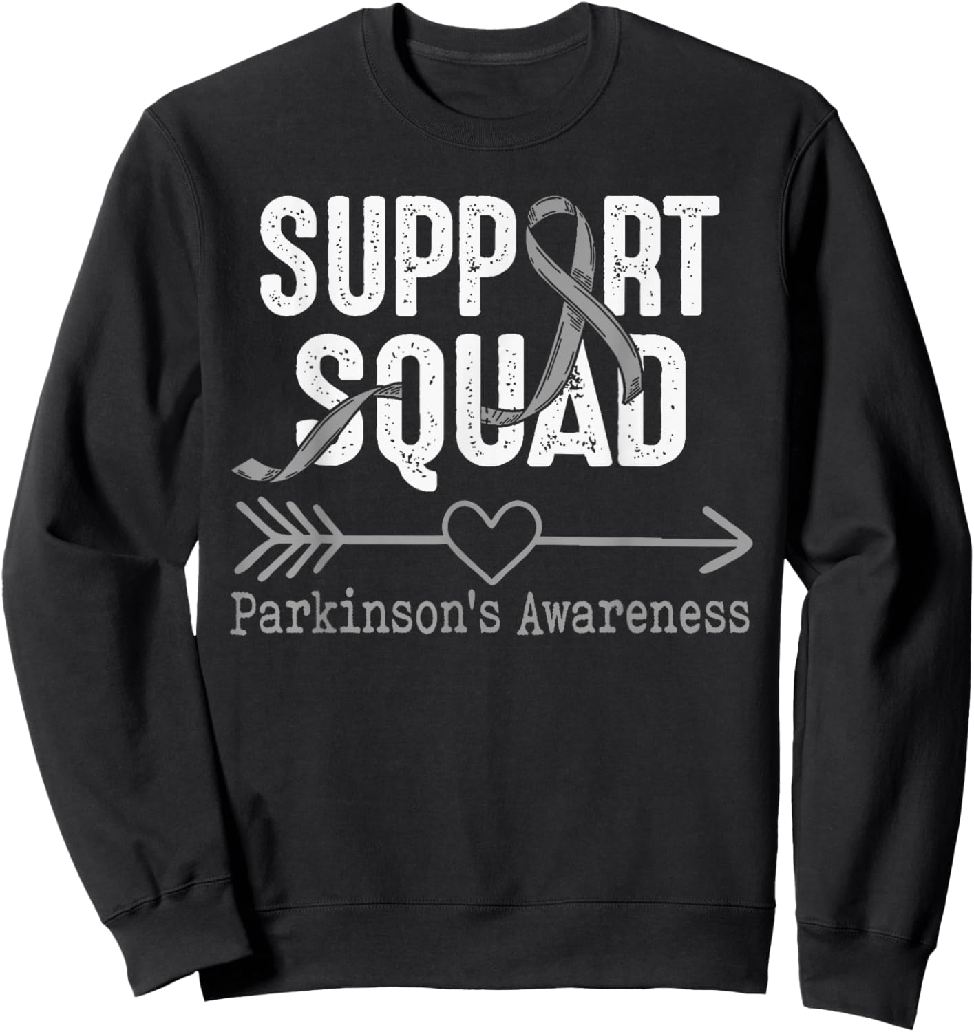 Support Squad Parkinson’s Disease Awareness Month Sweatshirt - Sweatshirt | Black