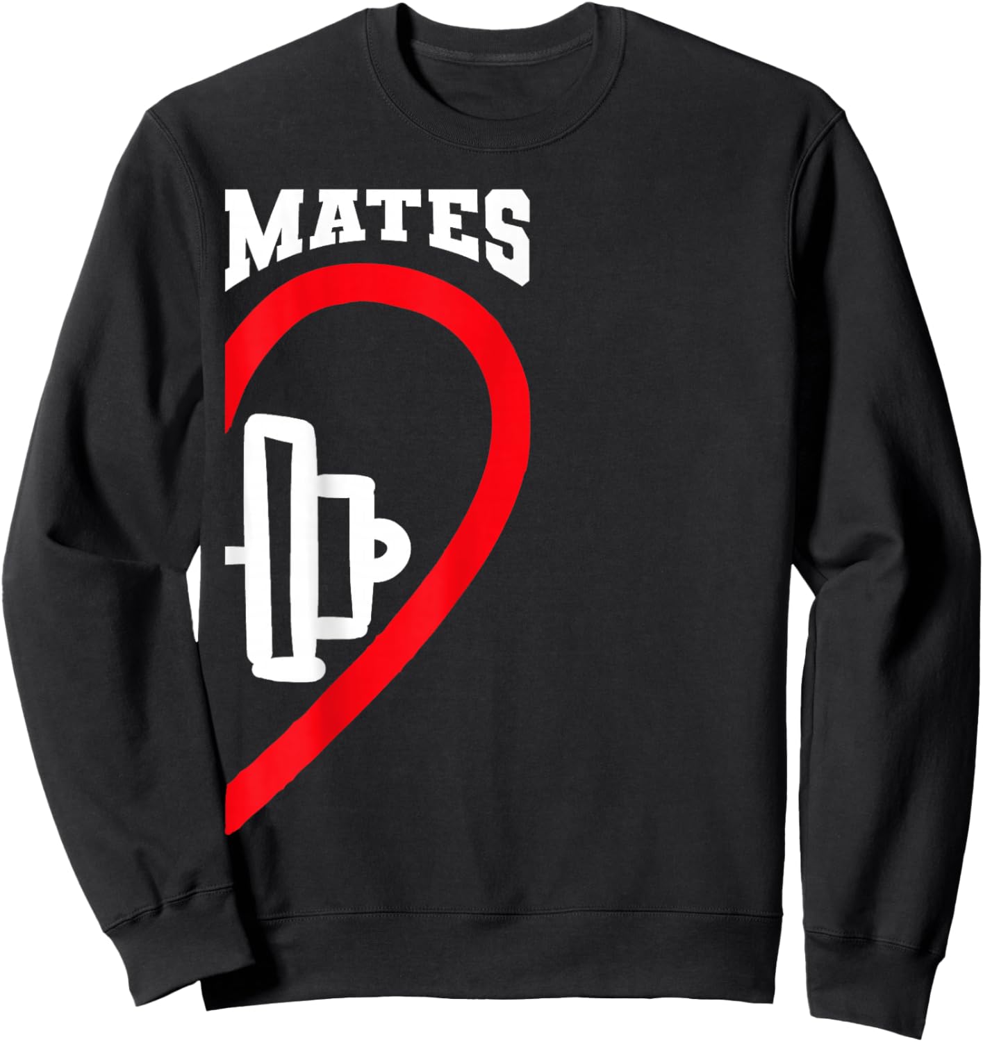 Swole Mates Cute Workout Matching Couples Valentine Day Gym Sweatshirt - Sweatshirt | Black