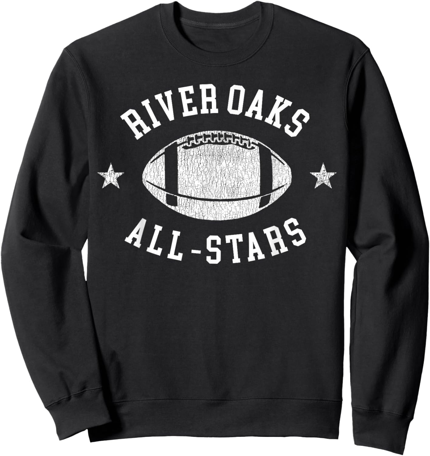 River Oaks Vintage All-Stars Football Retro 80s Sweatshirt - Sweatshirt | Black