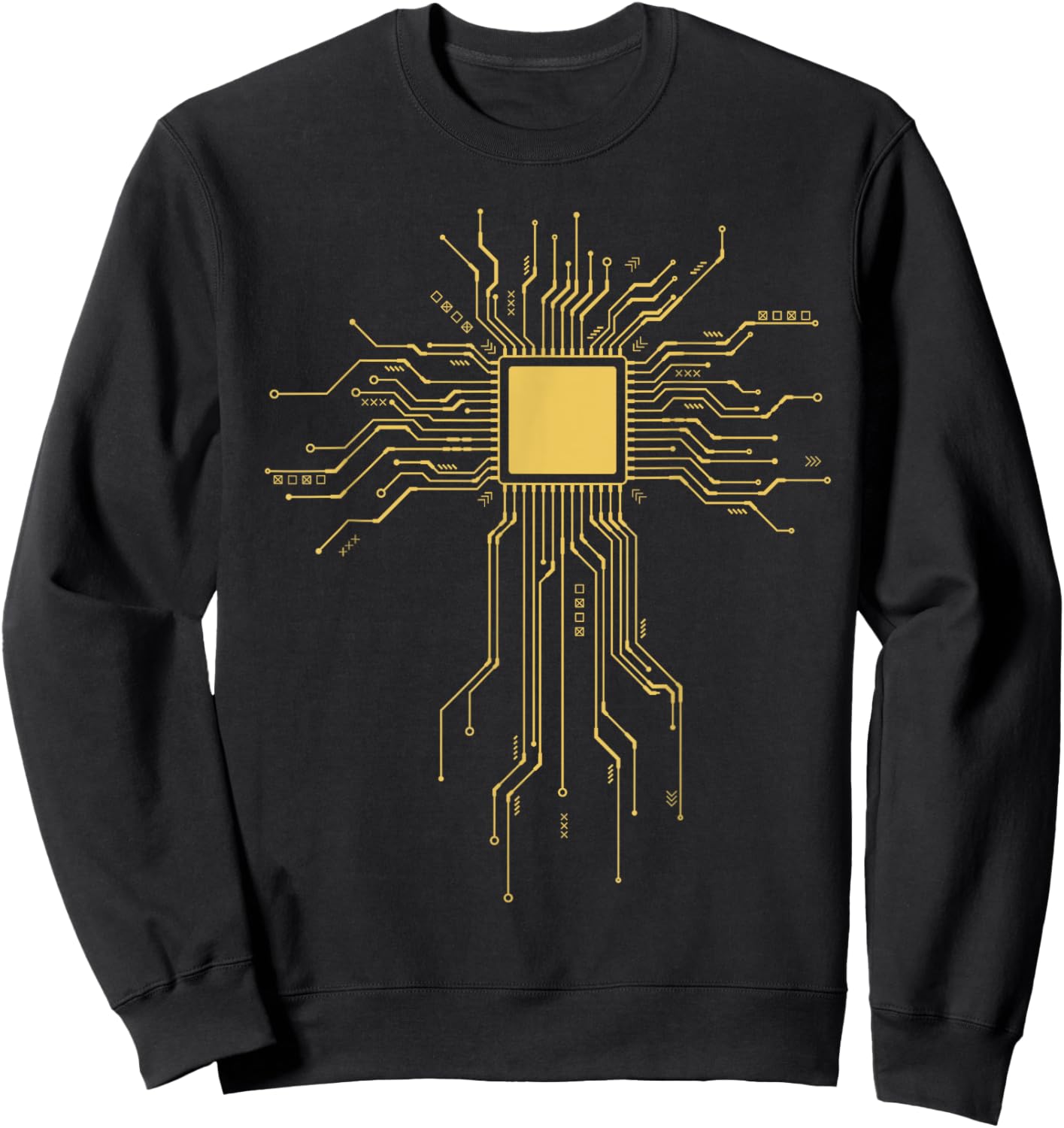 Computer Geek CPU Processor PCB Board Gamer Programmer Sweatshirt - Sweatshirt | Black