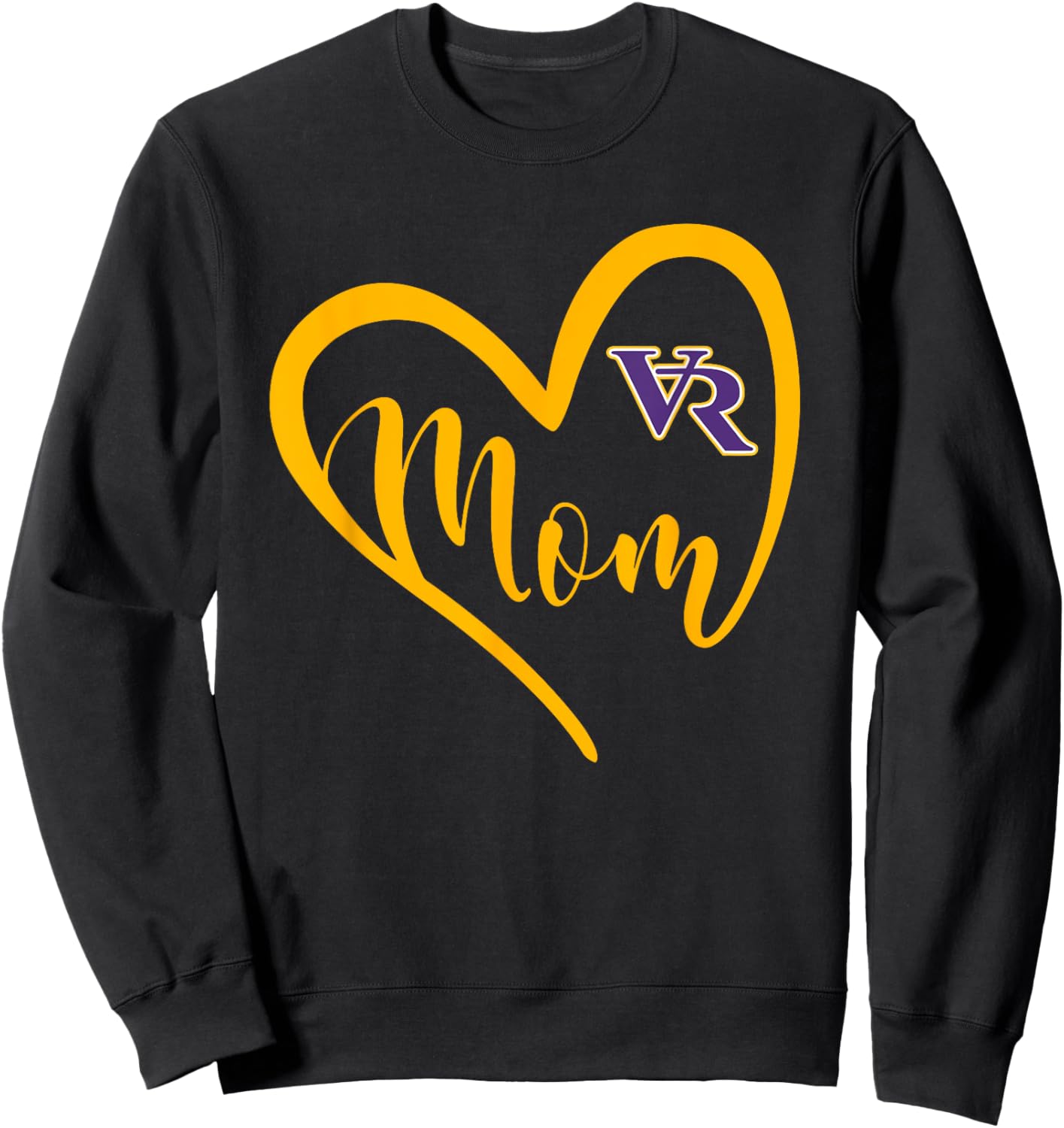 Villa Rica Wildcats Logo Heart Mom HS Sweatshirt - Sweatshirt | Black