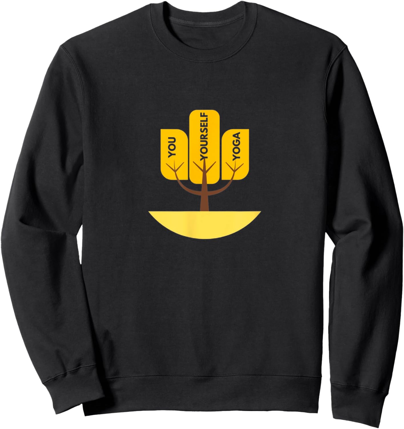 You, Yourself, and Yoga Studio Logo Sweatshirt - Sweatshirt | Black