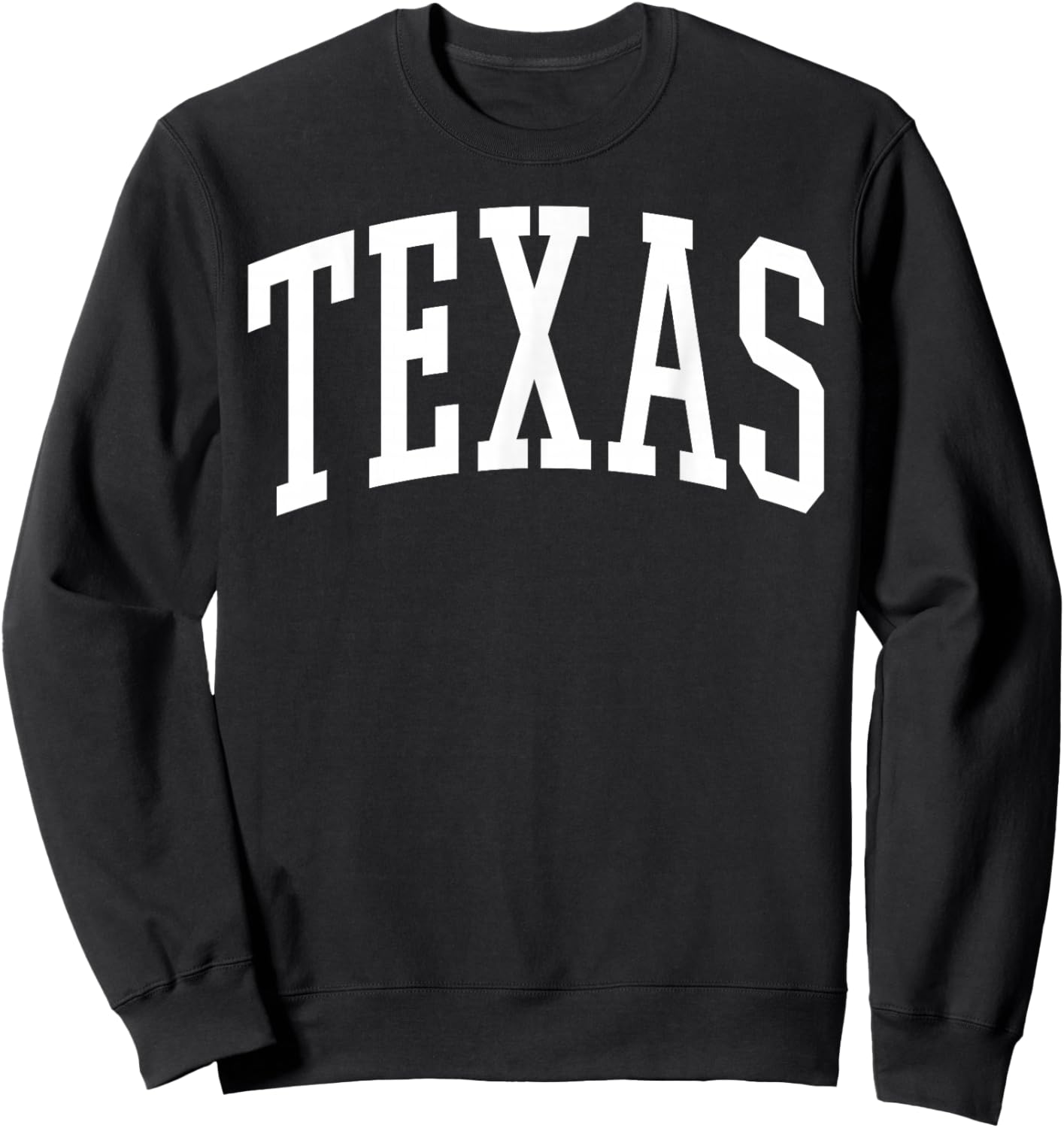 Texas TX Vintage Varsity Sports Text Women Men Sweatshirt - Sweatshirt | Black