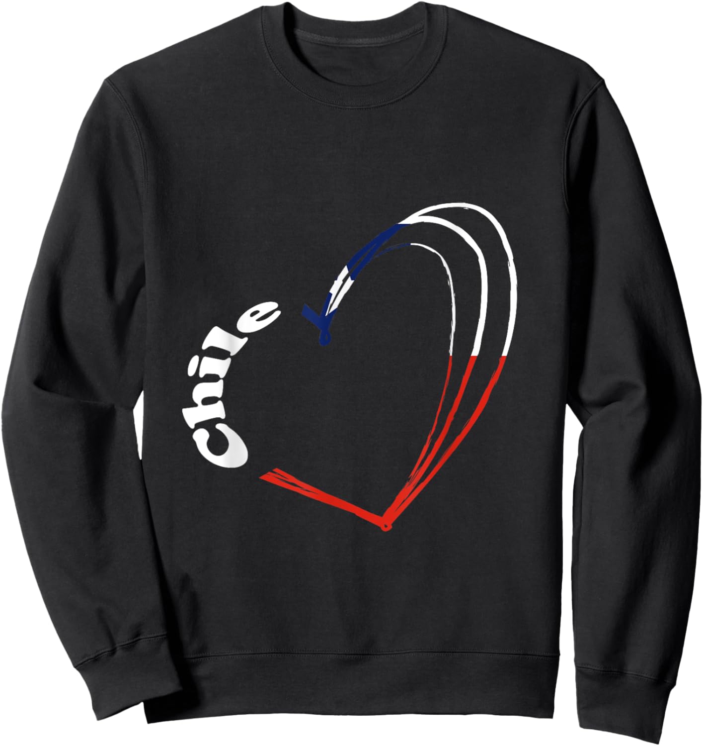 Chile Chilean Roots Chilean Pride Heart Chilean Flag Sweatshirt - Sweatshirt | Black