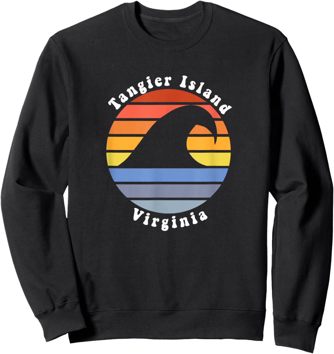 Tangier Island Virginia VA Beach Vacation Souvenir Sweatshirt - Sweatshirt | Black