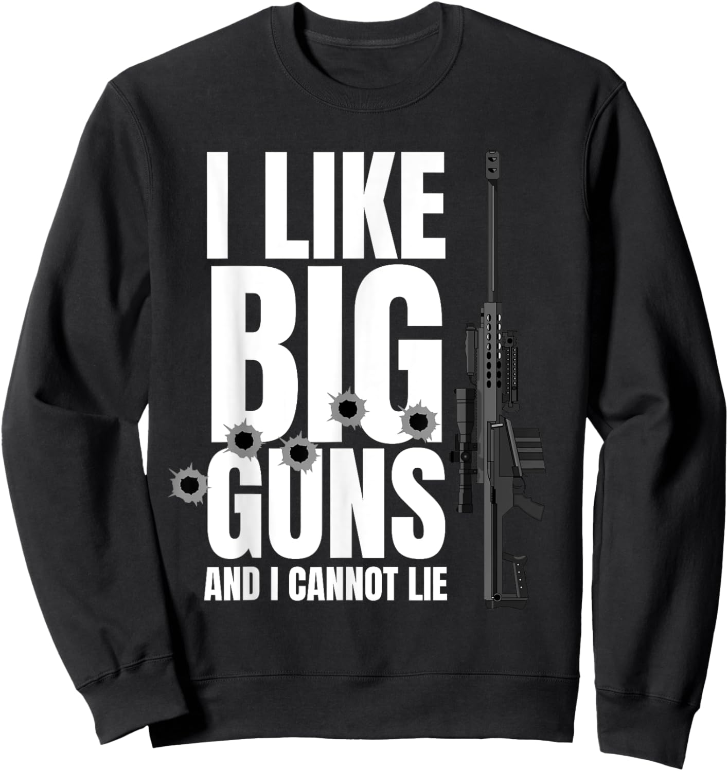 Barrett 50Cal Gun Love 2nd Amendment Adult Pro Gun Men Women Sweatshirt - Sweatshirt | Black
