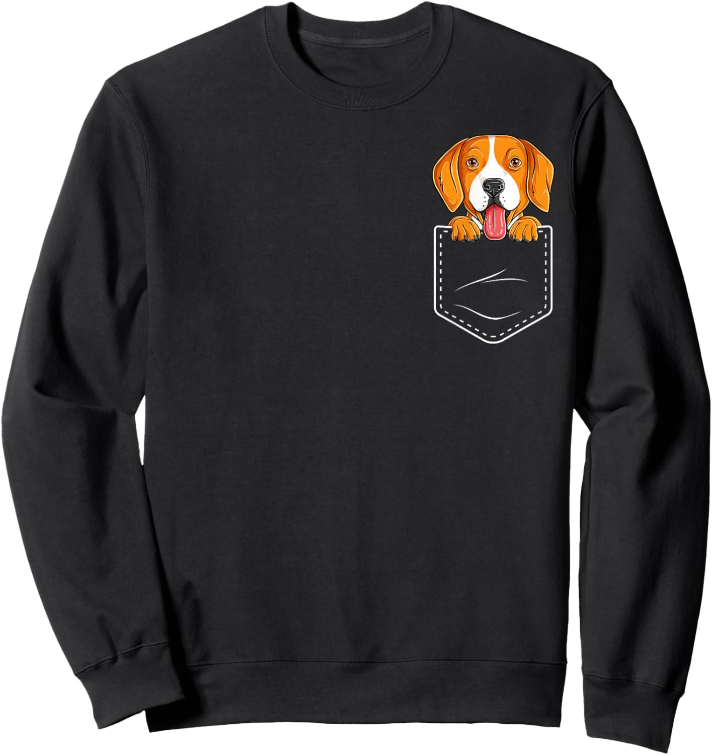 Beagle Dog In The Pocket Funny Beagle Lovers Men Women Kids Sweatshirt - Sweatshirt | Black