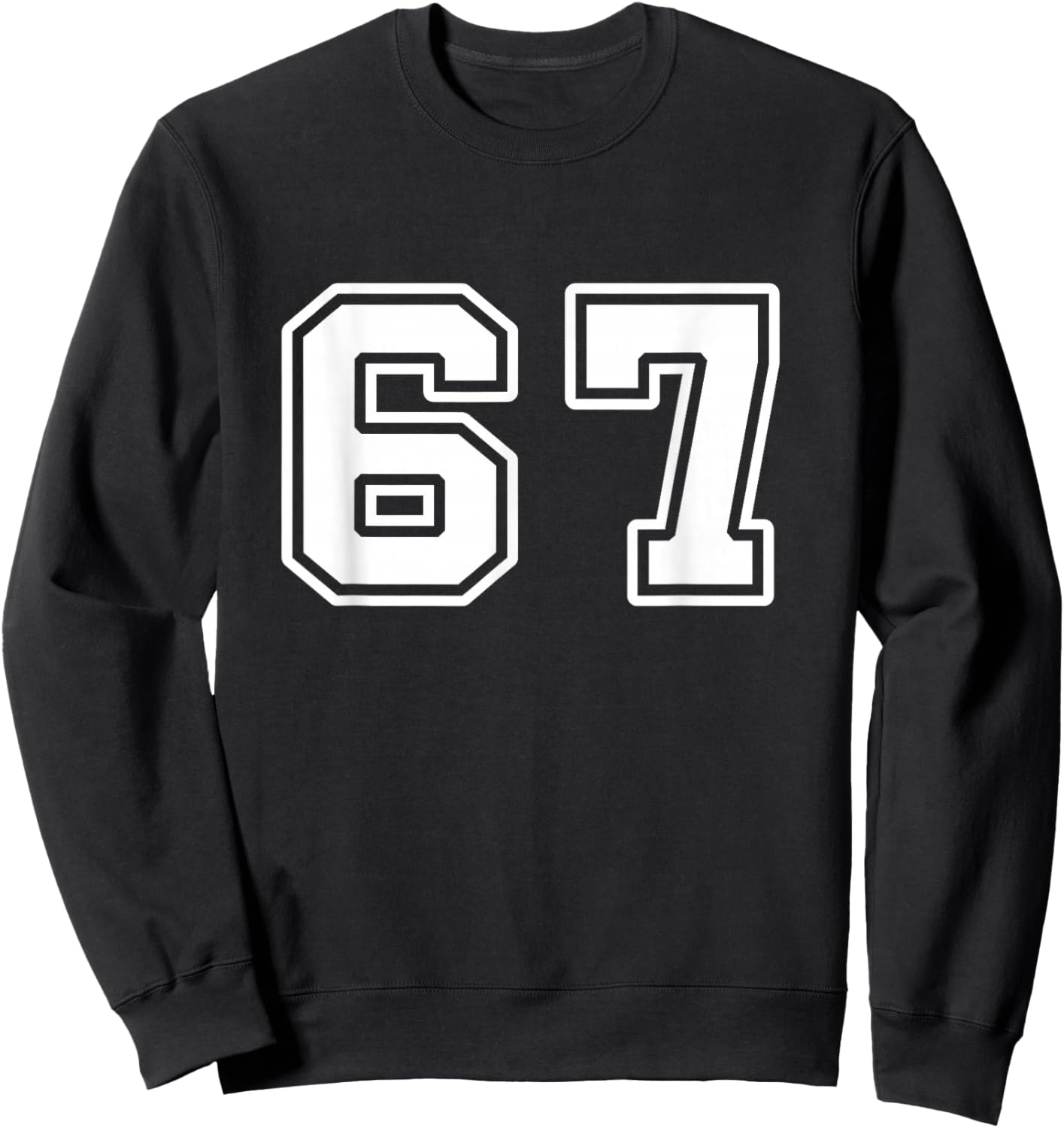 67 Gen Alpha Six Seven Italian 6 7 Brainrot Player Meme Sweatshirt - Sweatshirt | Black