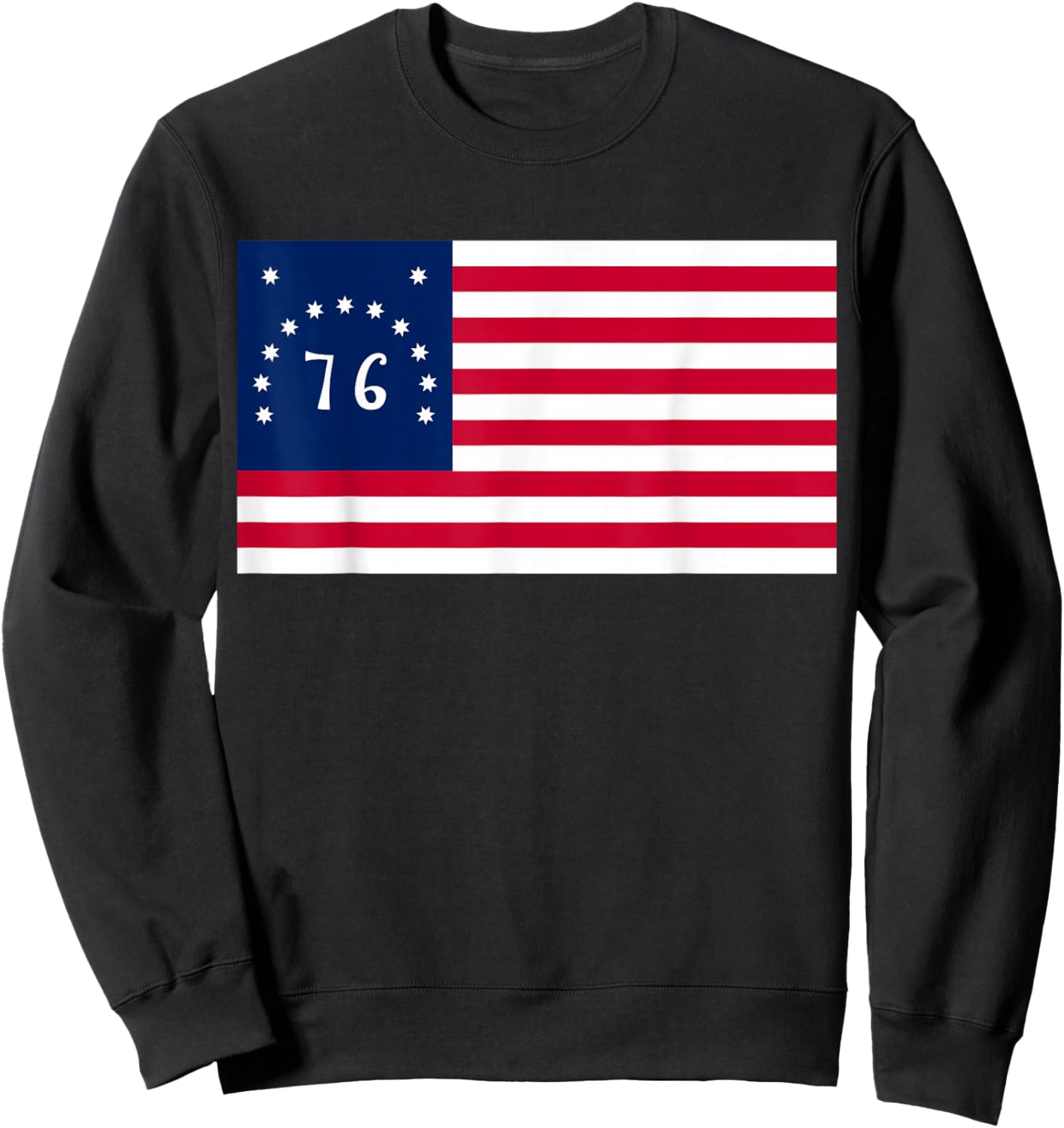 Bennington Flag 76 American Patriot 1776 4th of July USA Sweatshirt - Sweatshirt | Black