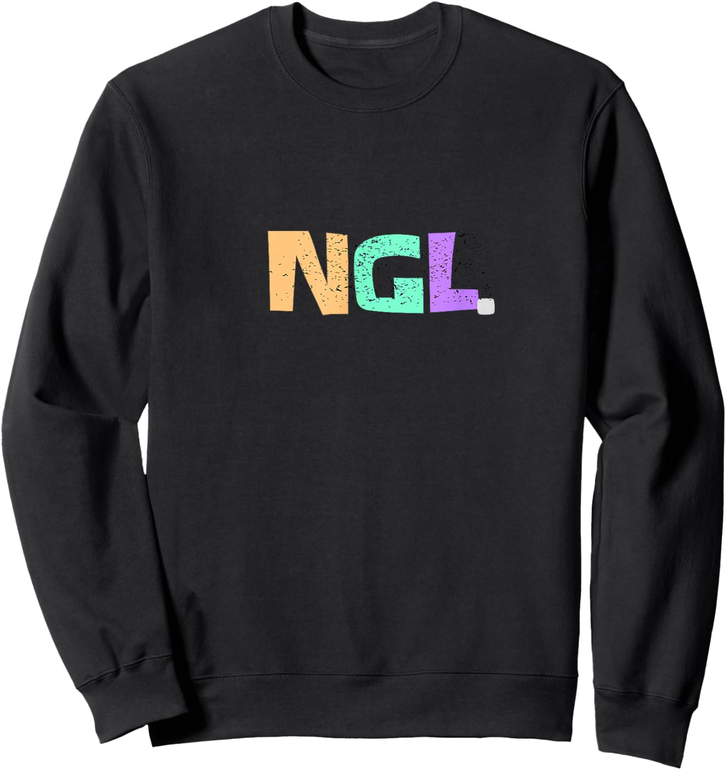 NGL Socially Inspired Text Designed Sweatshirt - Sweatshirt | Black