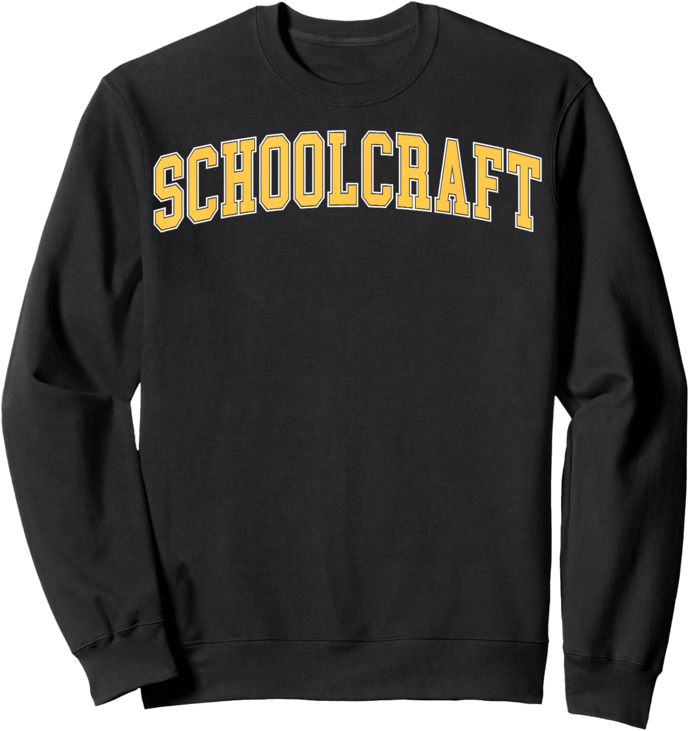 Retro Personalized Schoolcraft Name Vintage Arch Men Women Sweatshirt - Sweatshirt | Black