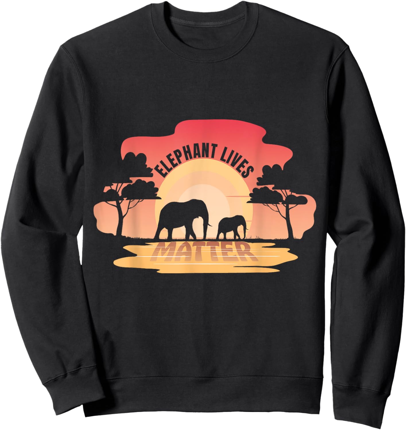 Elephant Lives Matter Sweatshirt - Sweatshirt | Black