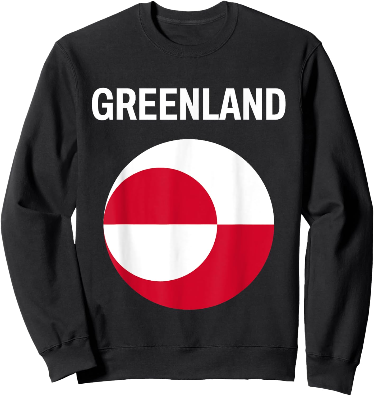 Greenland Flag Modern Sweatshirt - Sweatshirt | Black