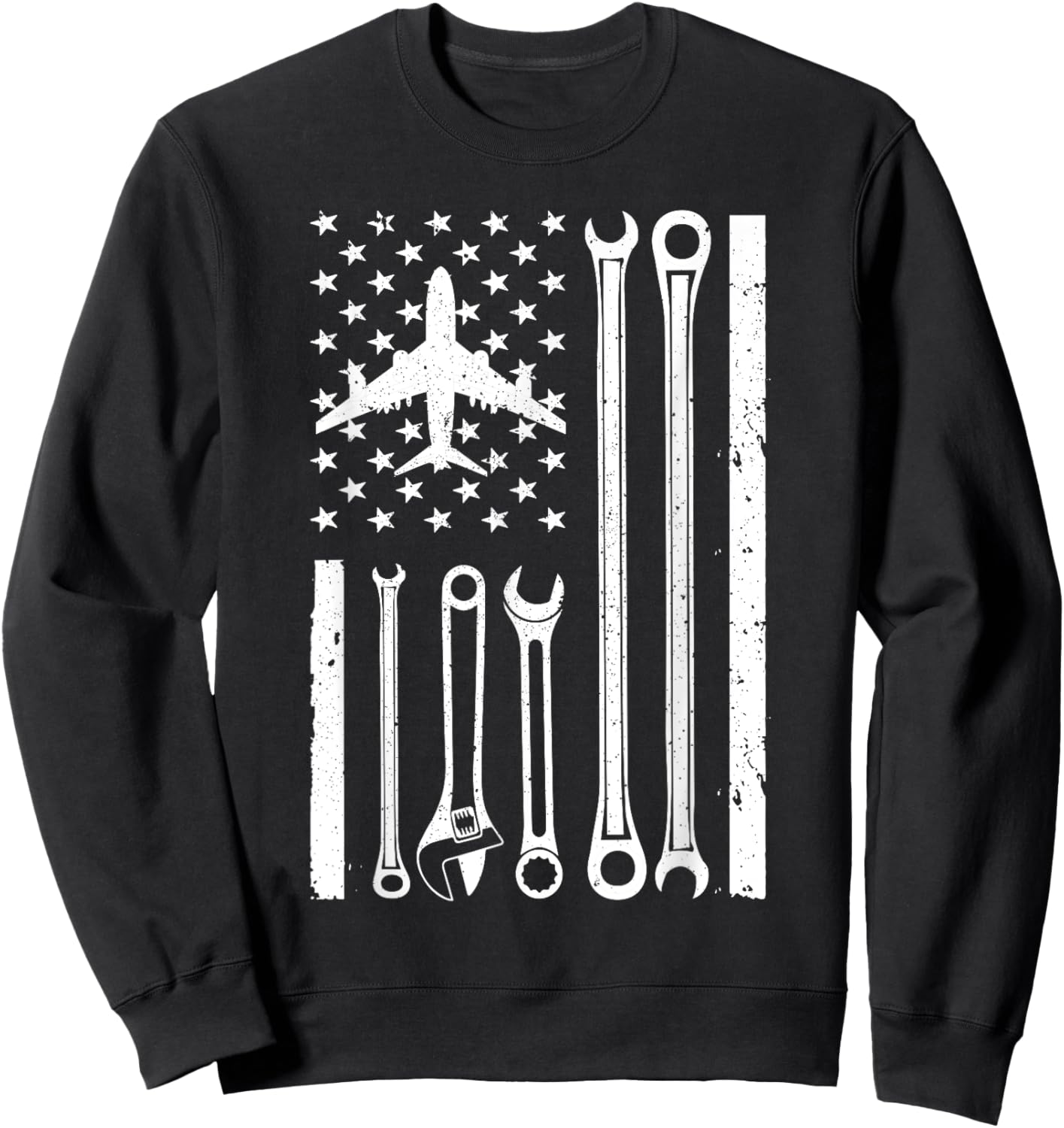 Cool Aircraft Mechanic Art Women Aircraft Technician Sweatshirt - Sweatshirt | Black