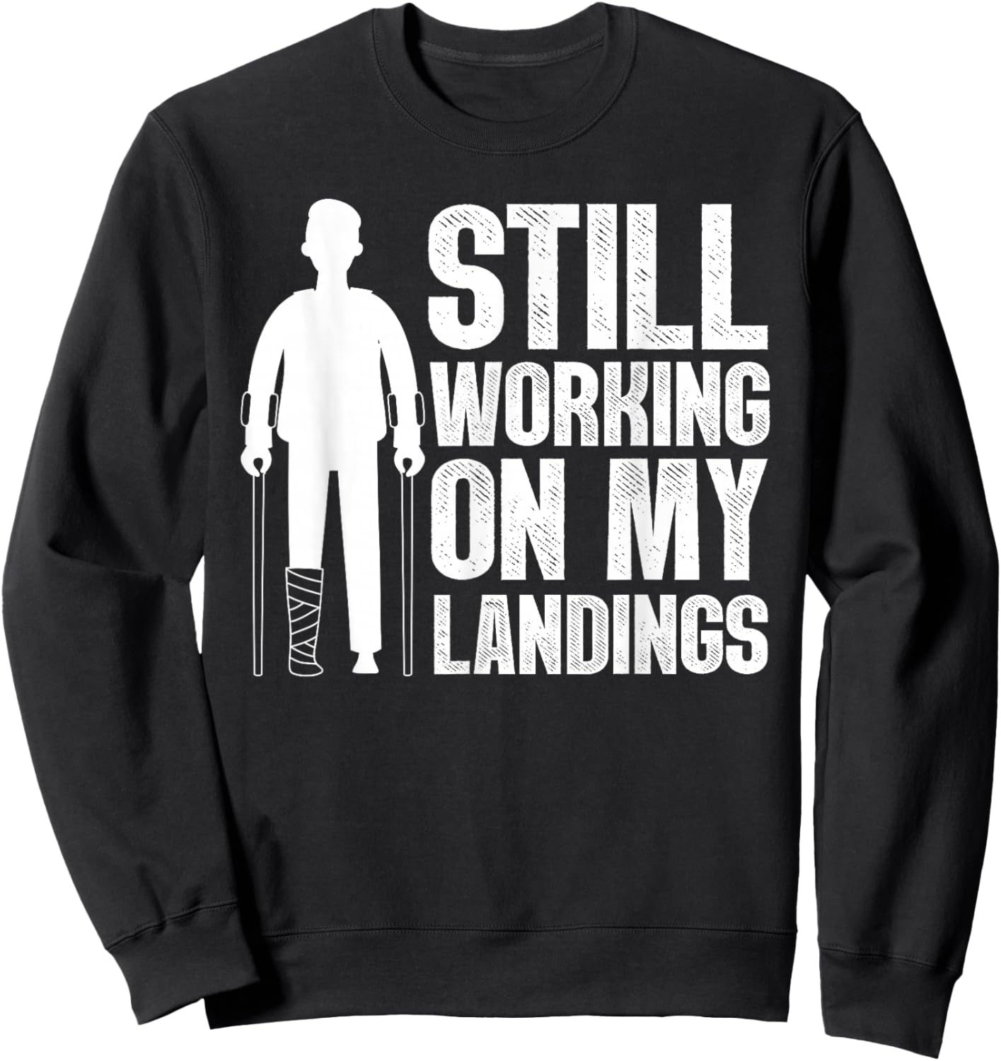 Cool Broken Leg Art Women Foot Ankle Knee Broken Leg Sweatshirt - Sweatshirt | Black