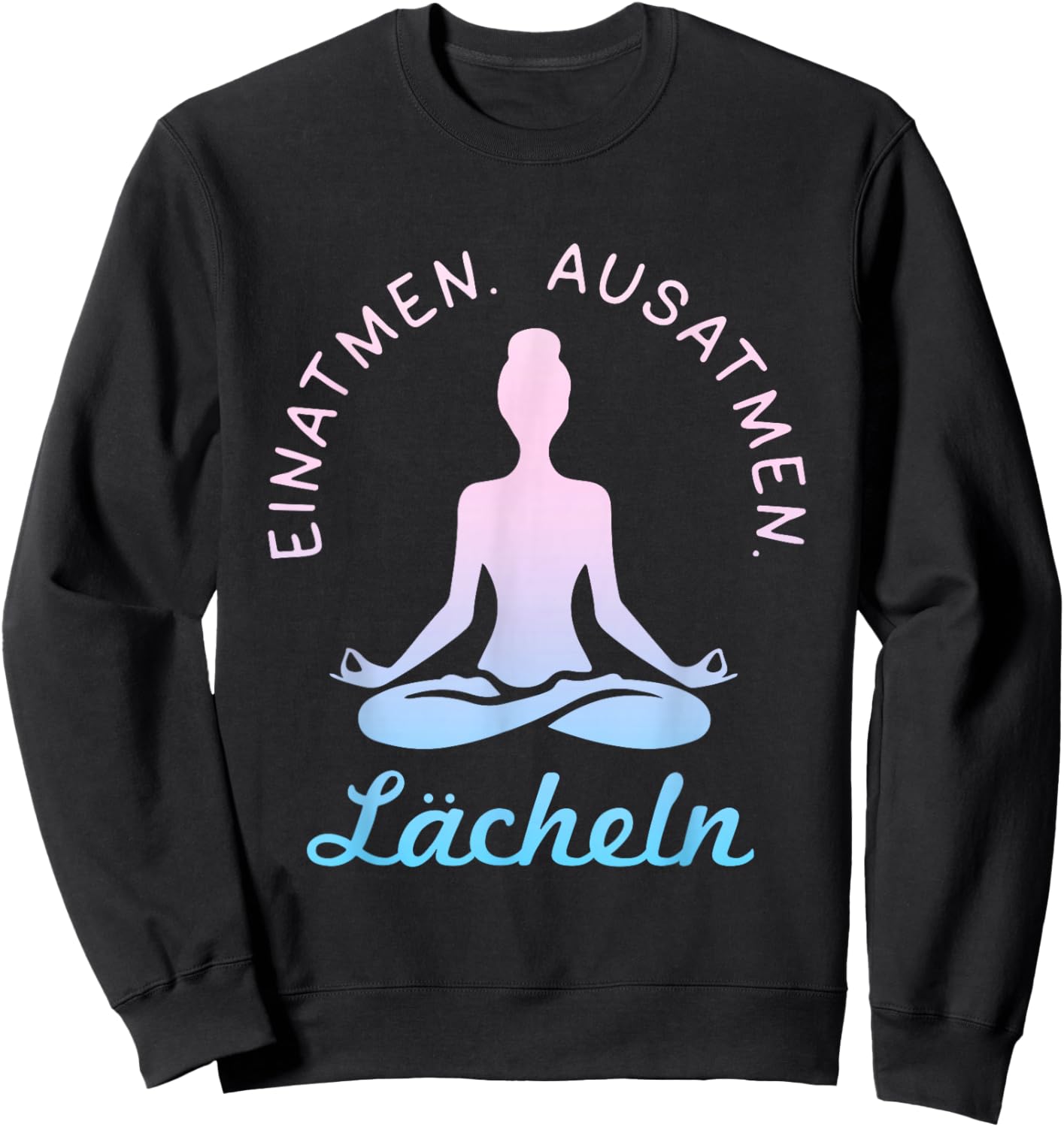 Yoga Smile Funny For Yogi And Spiritual Sports , black, S Sweatshirt - Sweatshirt | Black