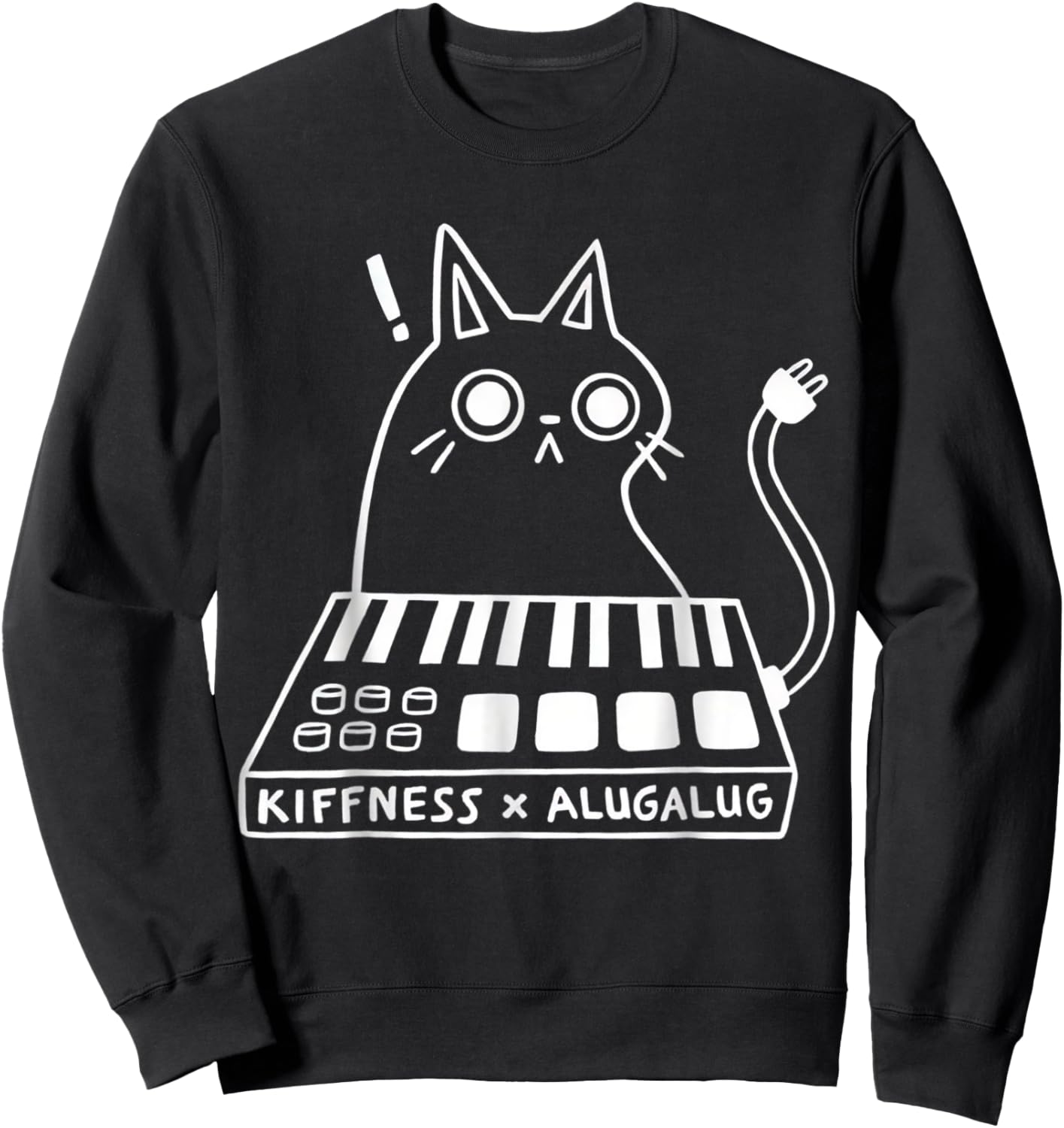 Cat Kiffness X Alugalug Men Women Sweatshirt - Sweatshirt | Black