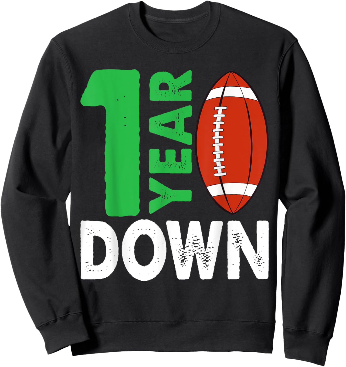 1st Birthday Party Football Boy One Year Old Football Player Sweatshirt - Sweatshirt | Black