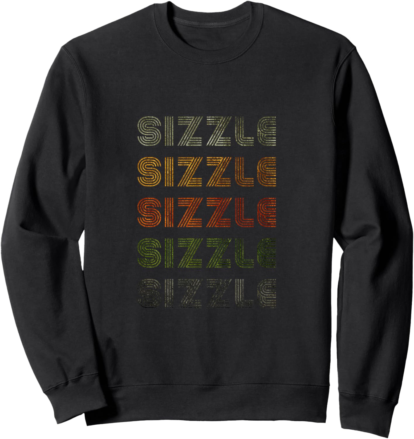 Love Heart Sizzle Grunge Vintage Style Black Sizzle Sweatshirt - Sweatshirt | Black