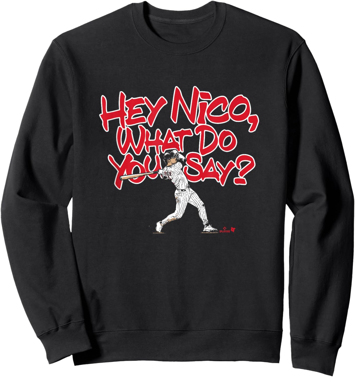 Nico Hoerner - What Do You Say? - Chicago Baseball Sweatshirt - Sweatshirt | Black