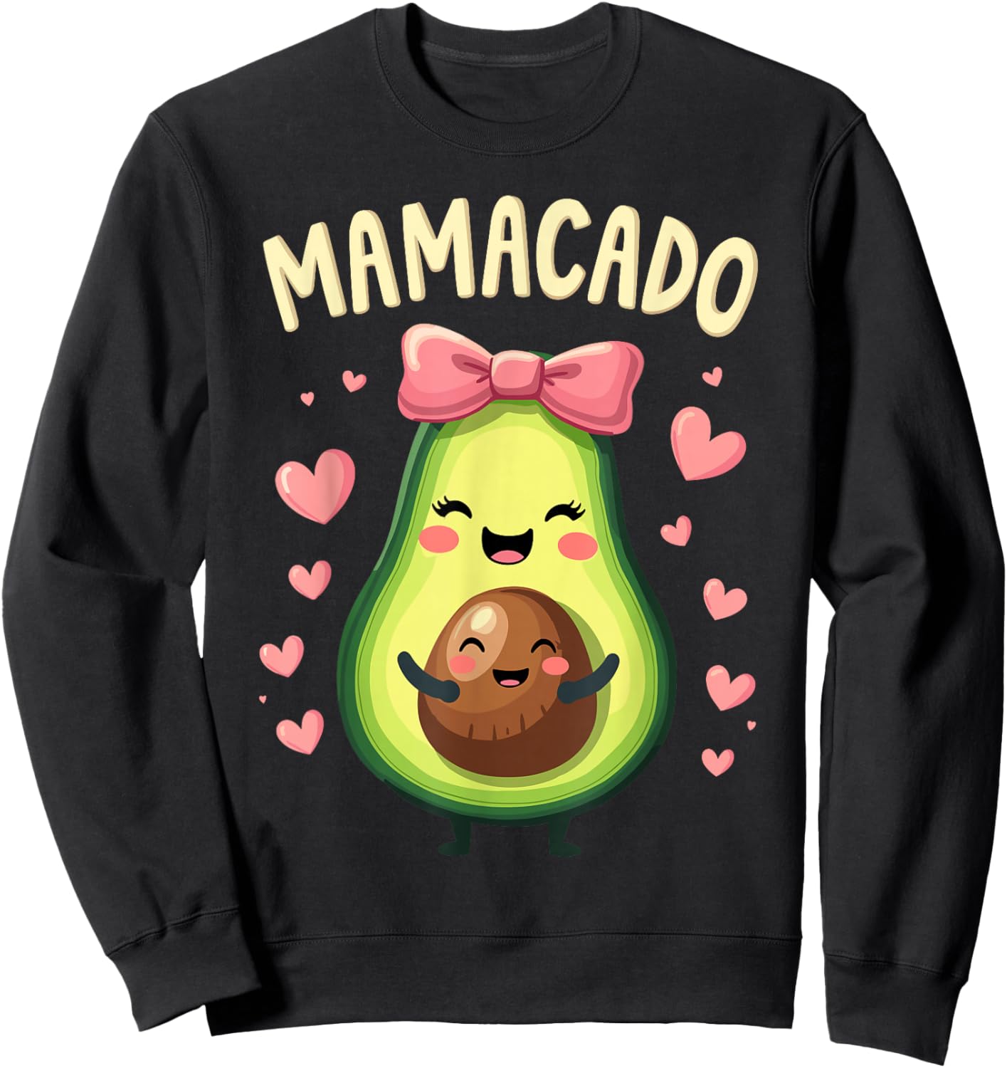 Pregnancy Announcement For Mom & Women, New Mom, MAMACADO Sweatshirt - Sweatshirt | Black