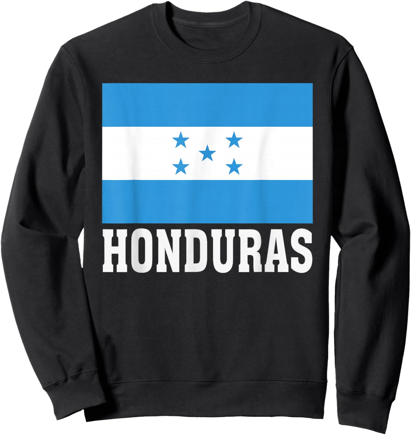 Honduras Flag Patriotic National Roots Souvenir Sweatshirt - Sweatshirt | Black