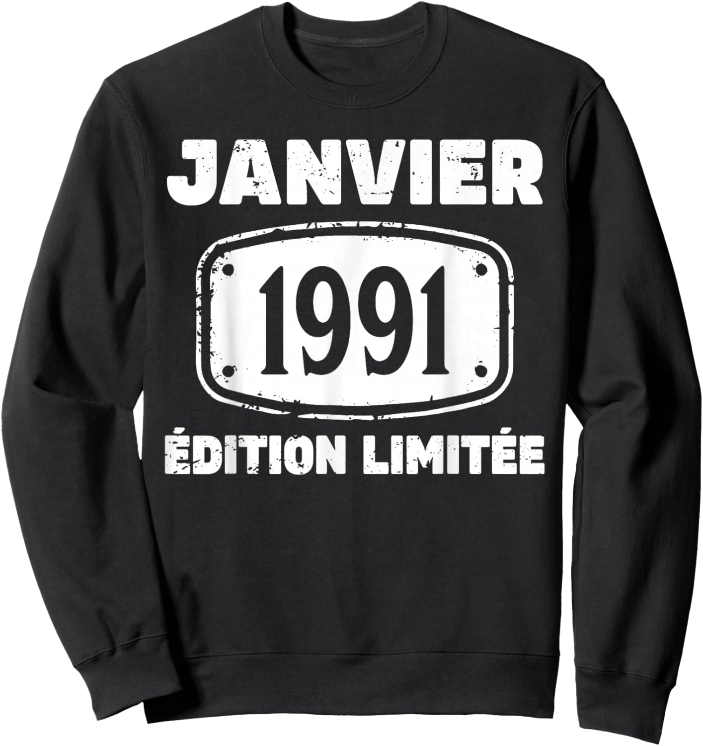 January 1991 35 Years Birthday Gift Man January 1991 Sweatshirt - Sweatshirt | Black