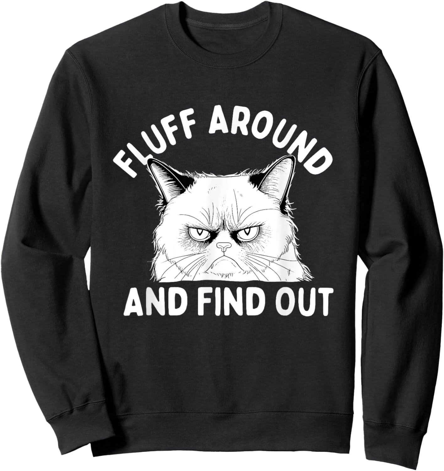 Fluff Around And Find Out - Cat Lover Kitten Owner Kitty Women Sweatshirt - Sweatshirt | Black
