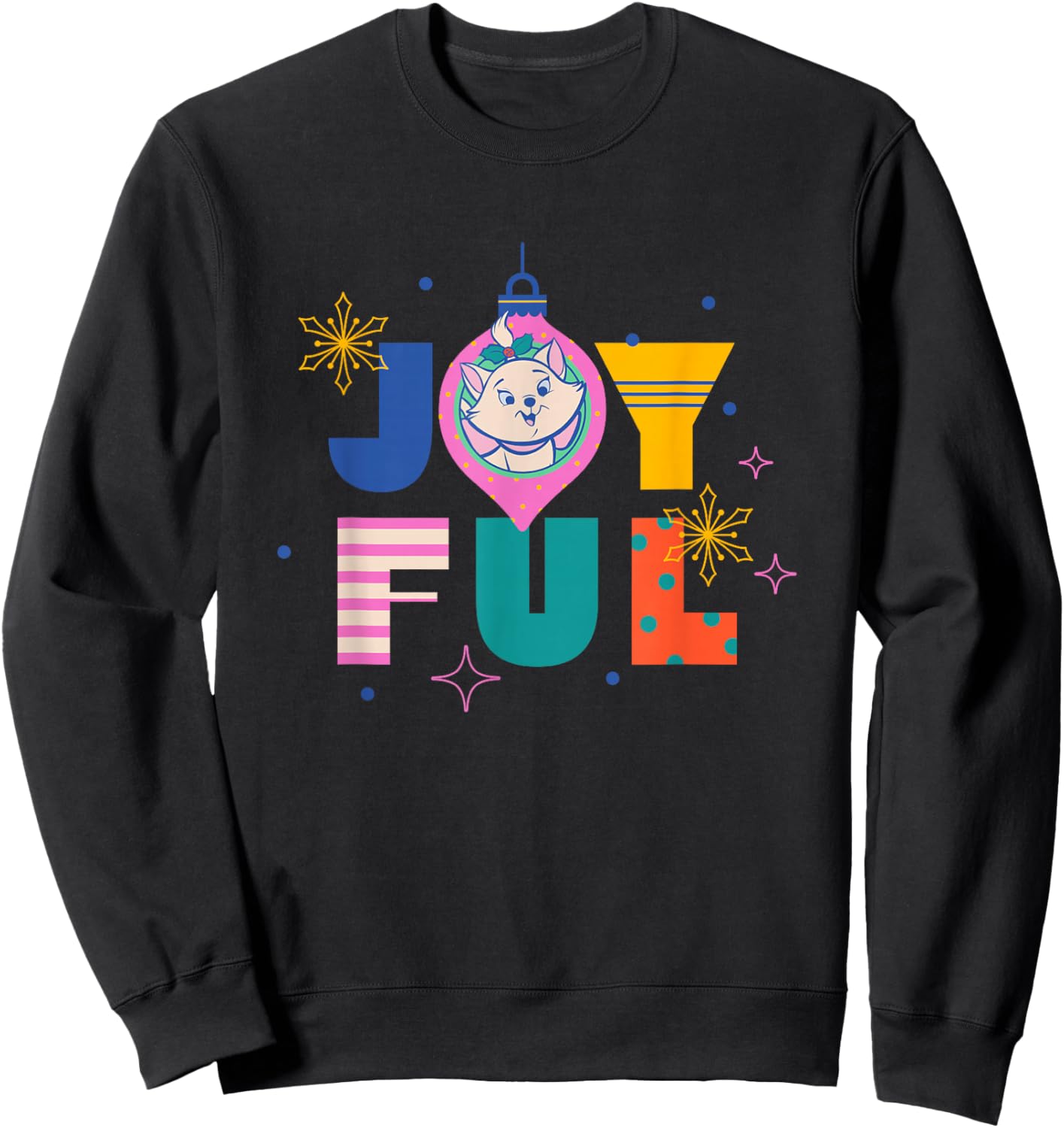Disney The Aristocats Christmas Joyful Marie Ornament Sweatshirt - Sweatshirt | Black