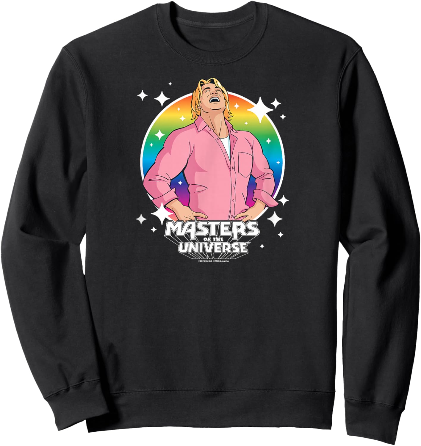 Masters of The Universe: Prince Adam Rainbow Hey Yea Sweatshirt - Sweatshirt | Black