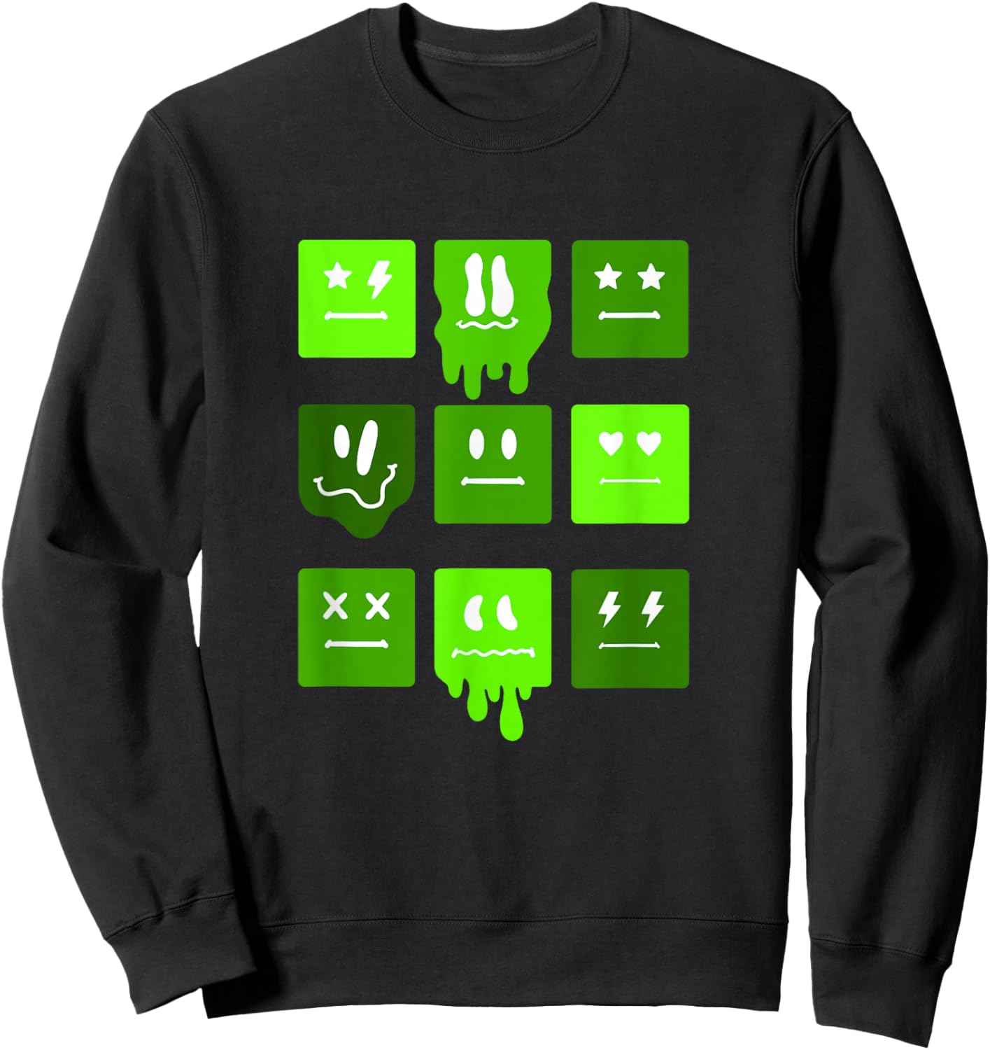 Green Moods Green Graphic Sweatshirt - Sweatshirt | Black