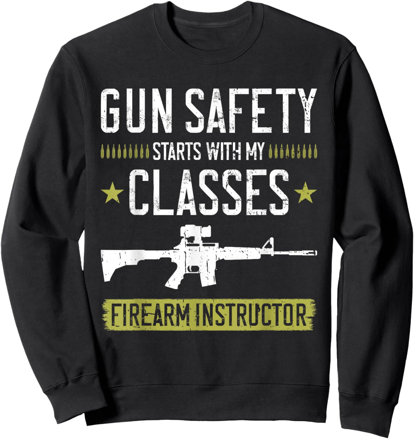 American Firearms Instructor Gun Range Safety Officer Sweatshirt - Sweatshirt | Black