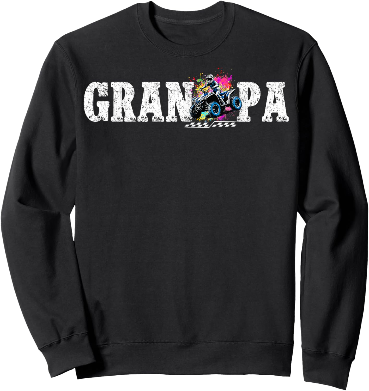 Grandpa ATV Birthday Sweatshirt - Sweatshirt | Black