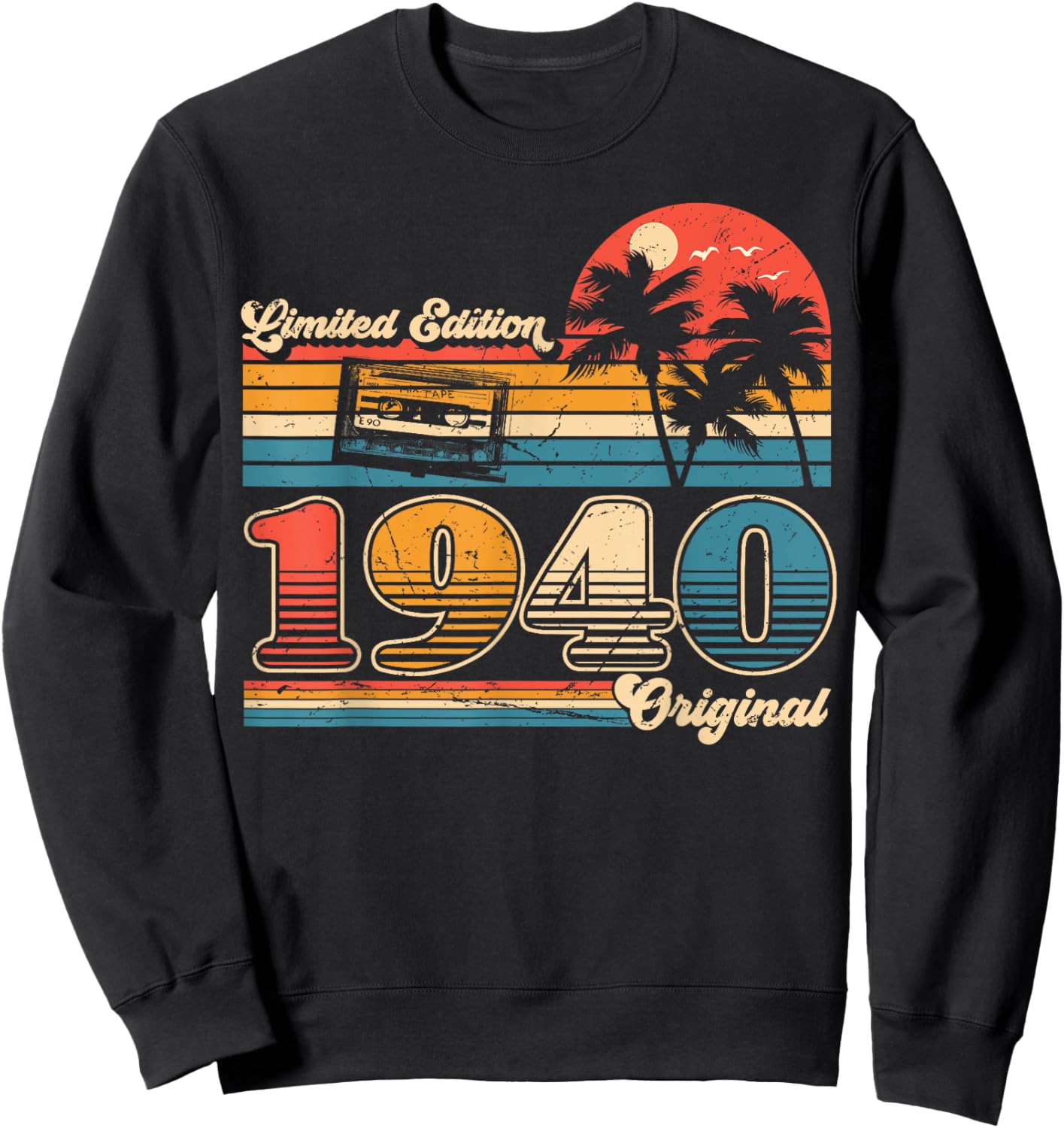 85th Birthday Retro Vintage 1940 Men Women Sweatshirt - Sweatshirt | Black