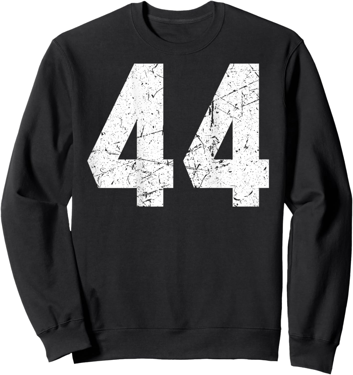 #44 Jersey Uniform Varsity Sports Number, 44th Birthday Sweatshirt - Sweatshirt | Black