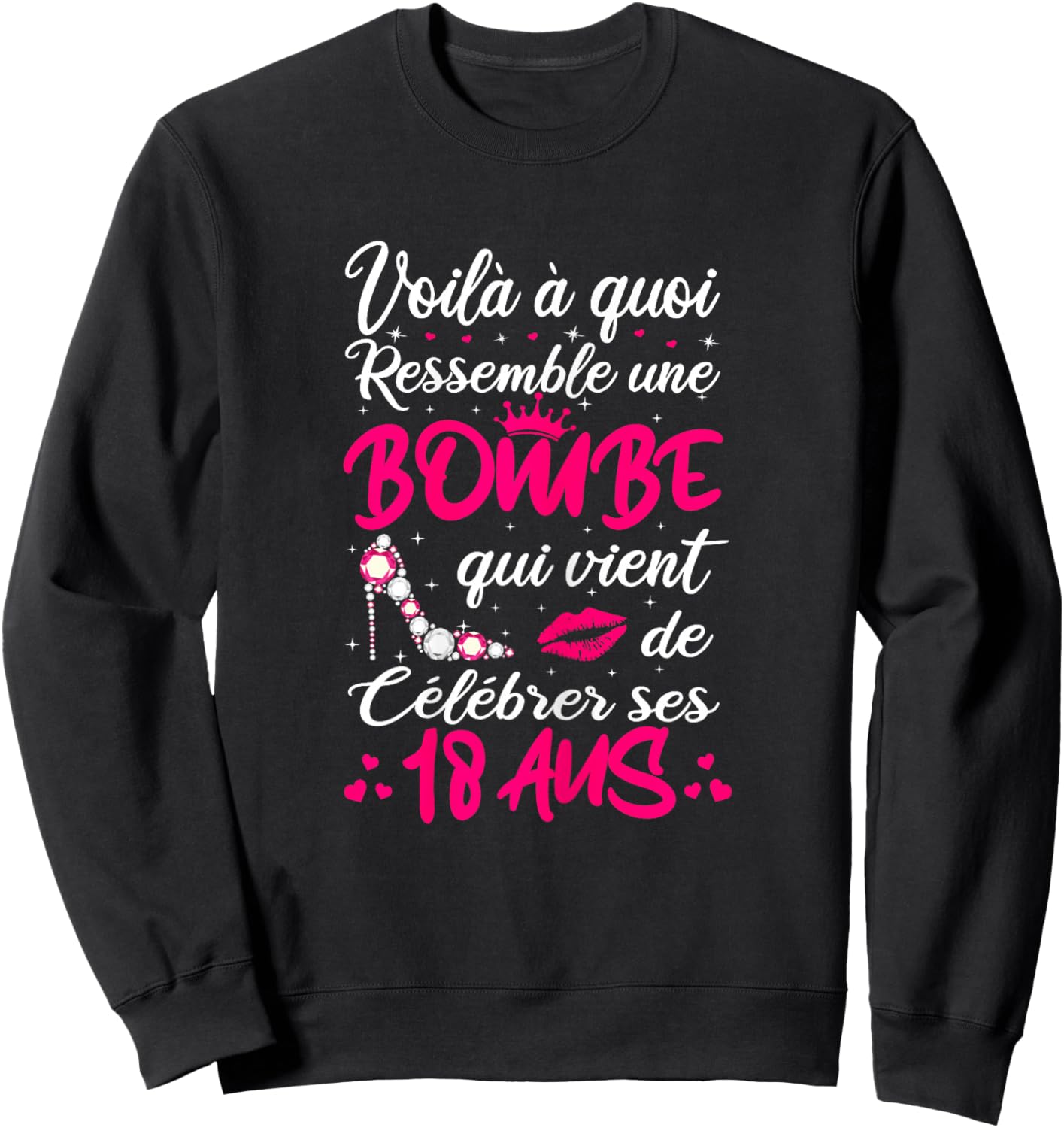 Birthday 18 Year Old Girl Bomb Gift Humor Funny Party Sweatshirt - Sweatshirt | Black