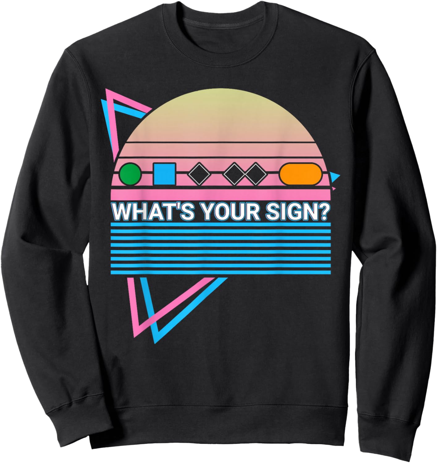 Skiing Ski Retro What's Your Sign? Sweatshirt - Sweatshirt | Black