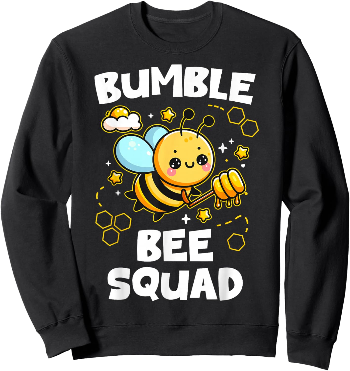 Bumble Bee Squad Honey Bumblebee Teacher Team Group Sweatshirt - Sweatshirt | Black