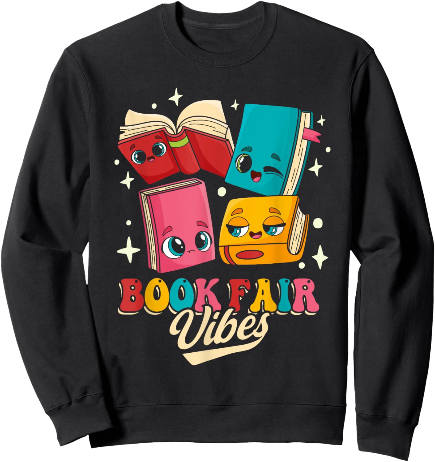Book Fair Vibes Sweatshirt - Sweatshirt | Black