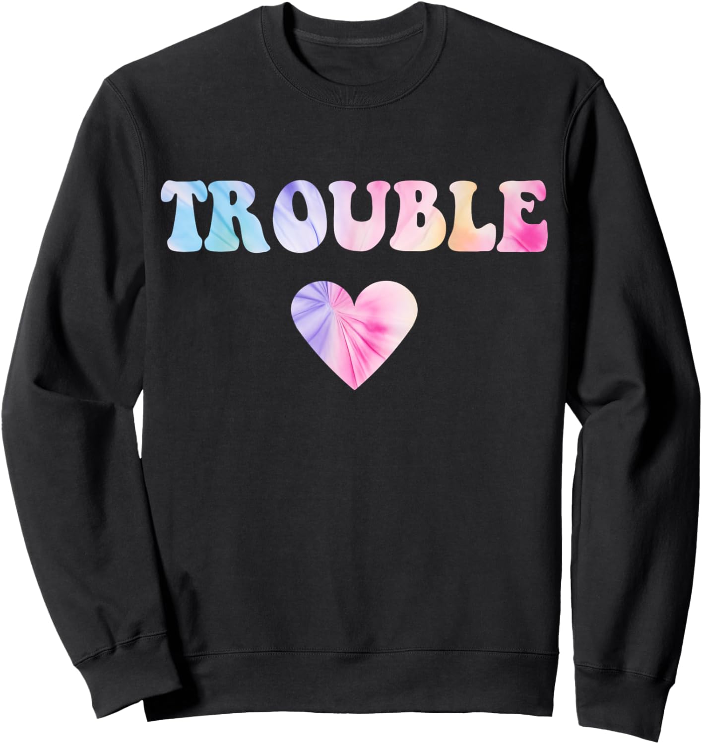 Where I Go Trouble Follows Couple Sweatshirt - Sweatshirt | Black