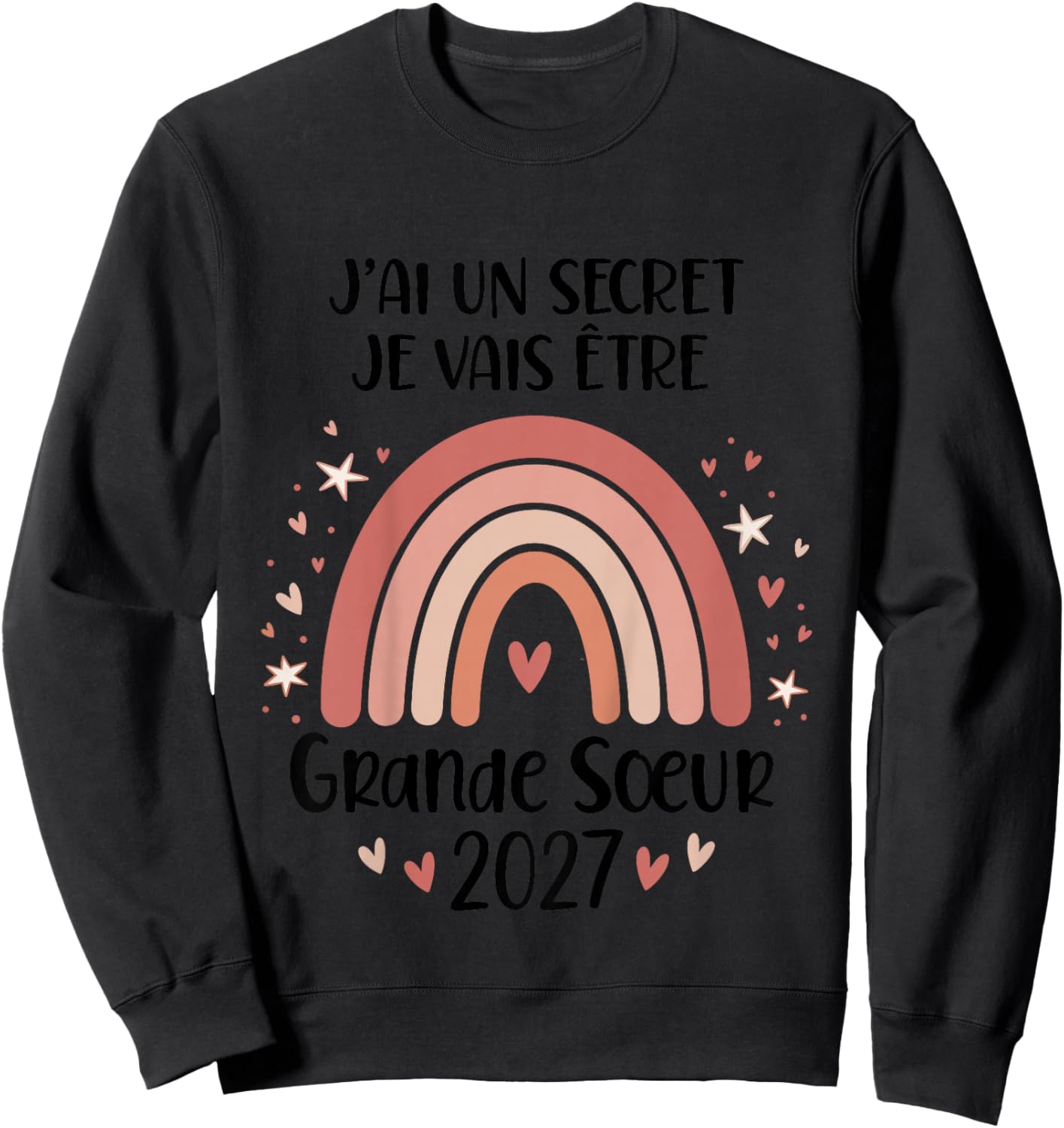 Enfant Future Grande Soeur 2027 Je Vais Etre Grande Soeur Sweatshirt - Sweatshirt | Black